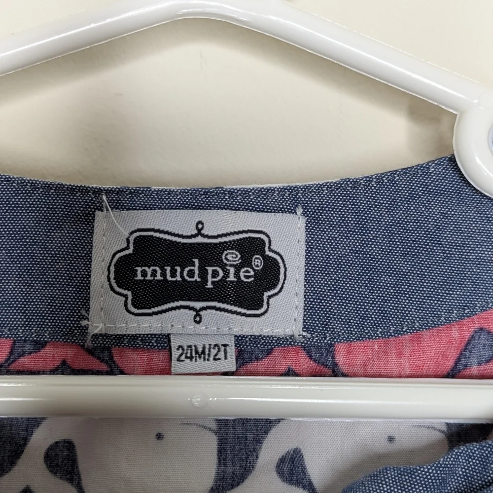 Mud Pie Whale Patriotic Swim Cover Up 2T